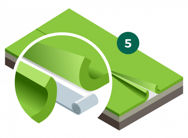how to install artificial grass step 5 how to install artificial grass step 5, an image to show how two or more rolls of artificial grass are lined up ready for a seamless join